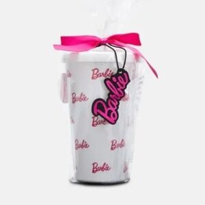 Barbie Logo Iced Coffee Tumbler & Straw